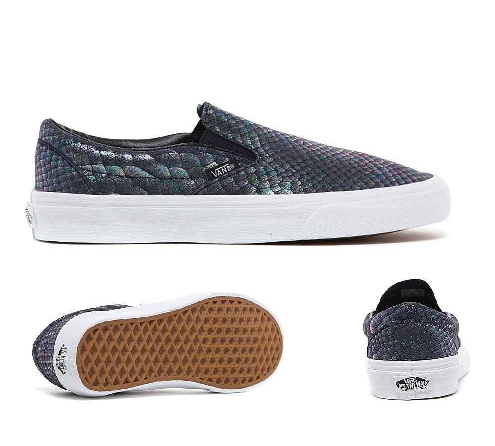 Vans Womens Classic Slip On Metallic Trainer Multi / True White
