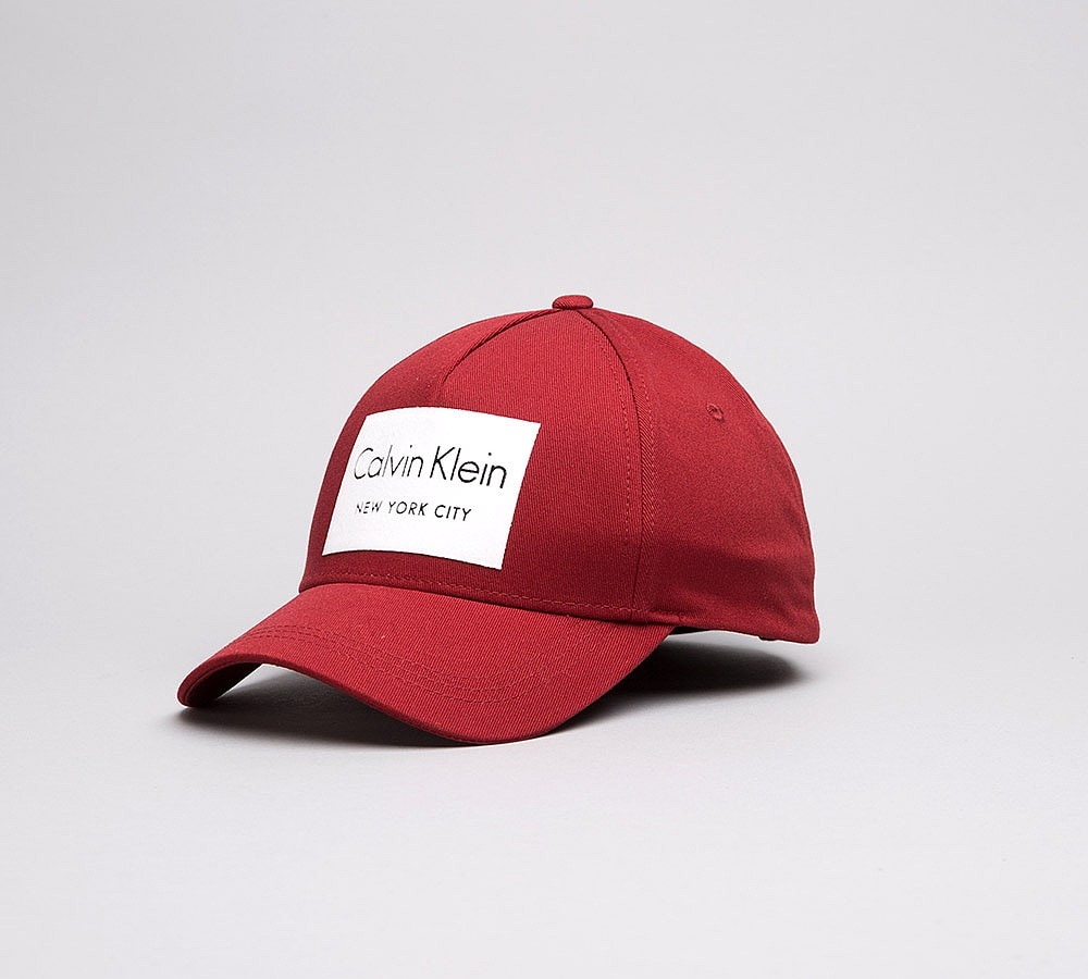 Calvin Klein Womens Baseball Cap Burgundy / White Footasylum