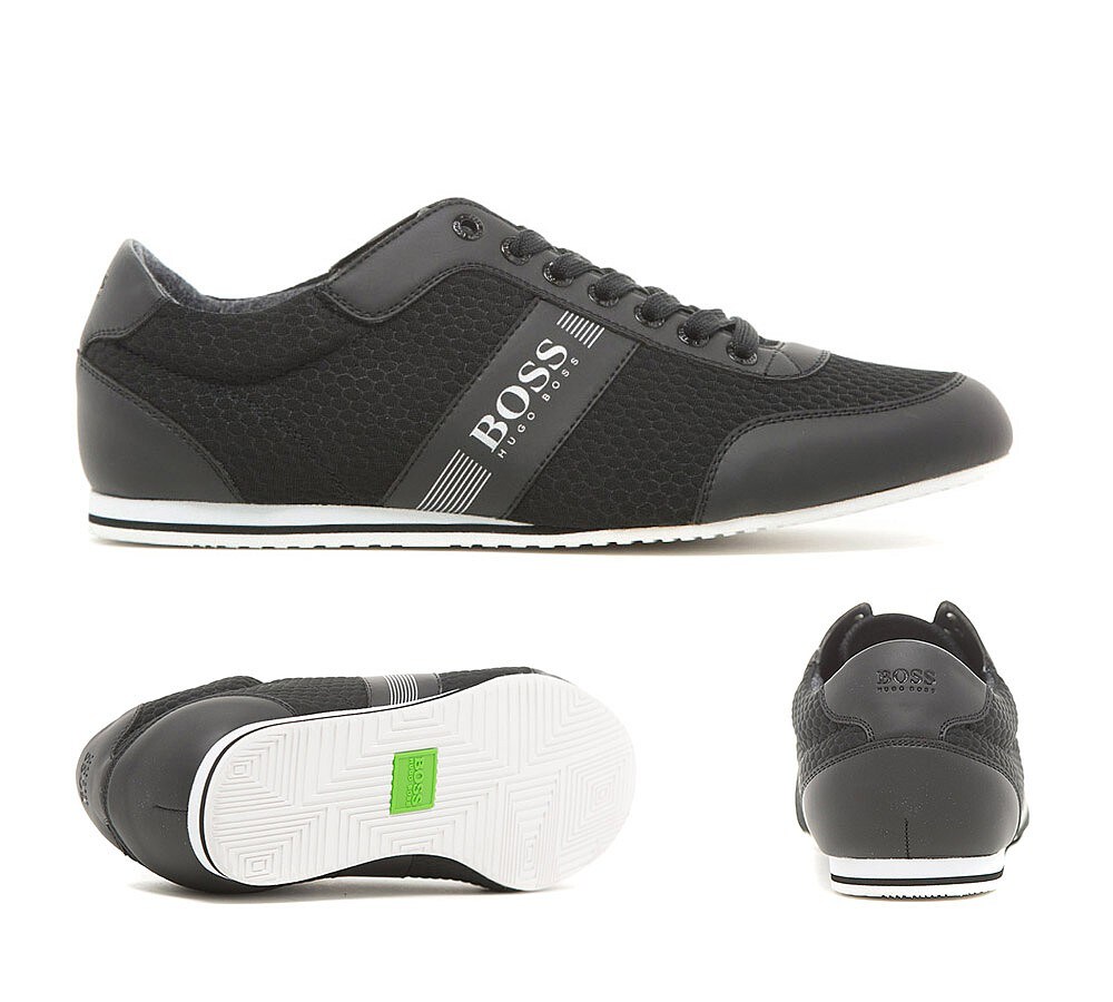 Hugo Boss Lighter Low Neoprene Trainer Black / White Footasylum