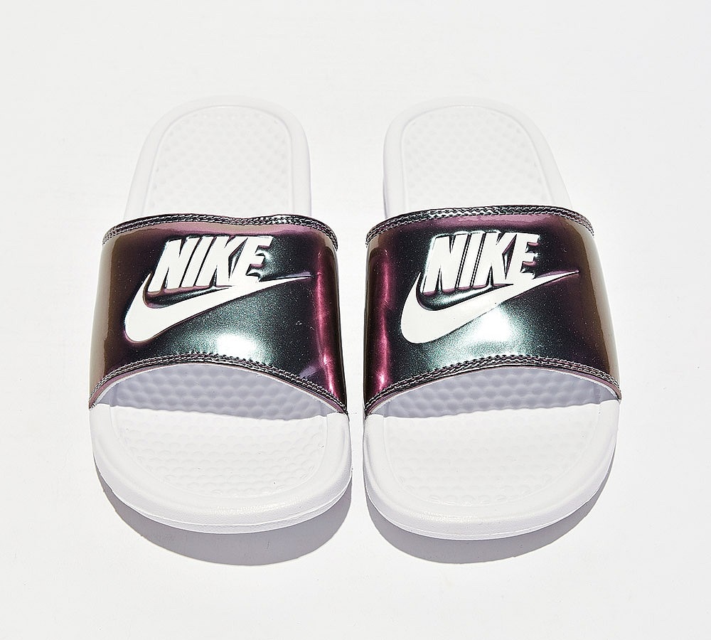 nike white sliders womens
