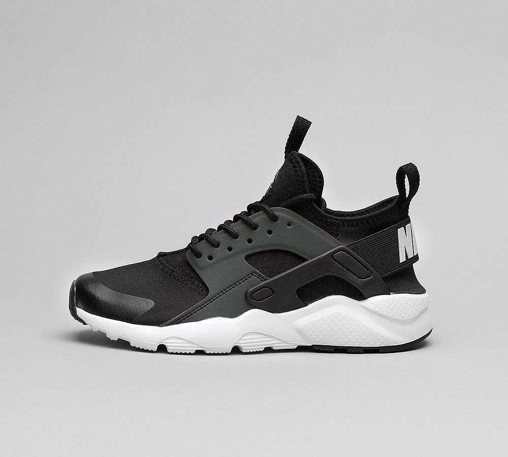 Nike Junior Air Huarache Run Ultra Trainer | Black / Wolf Grey / White ...