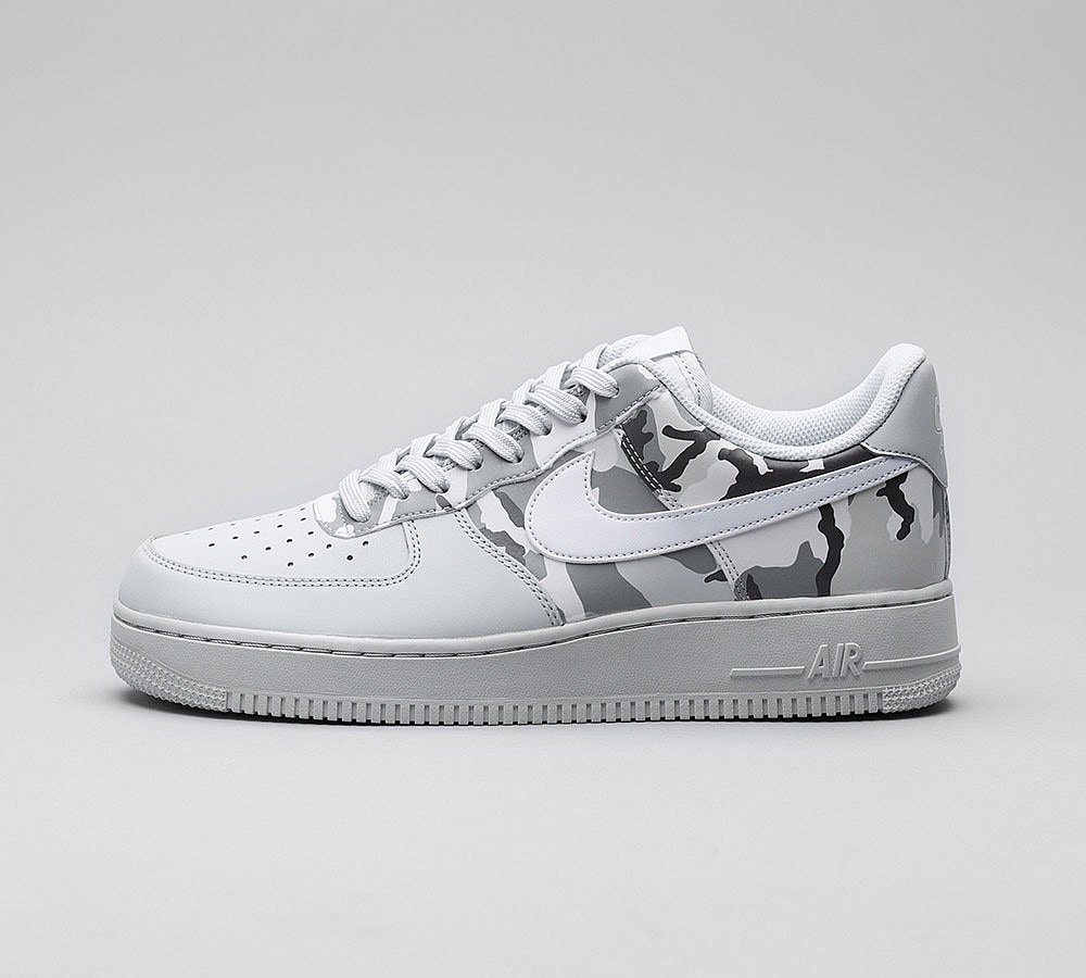 Nike Air Force 1 '07 LV8 'Camo' Trainer | Pure Platinum / Pure Platinum ...