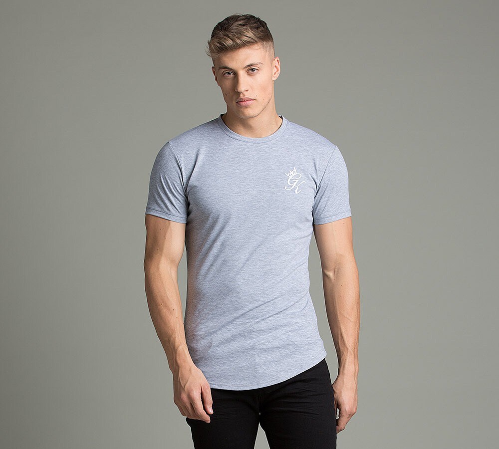 Gym King Longline TShirt Grey Marl Footasylum