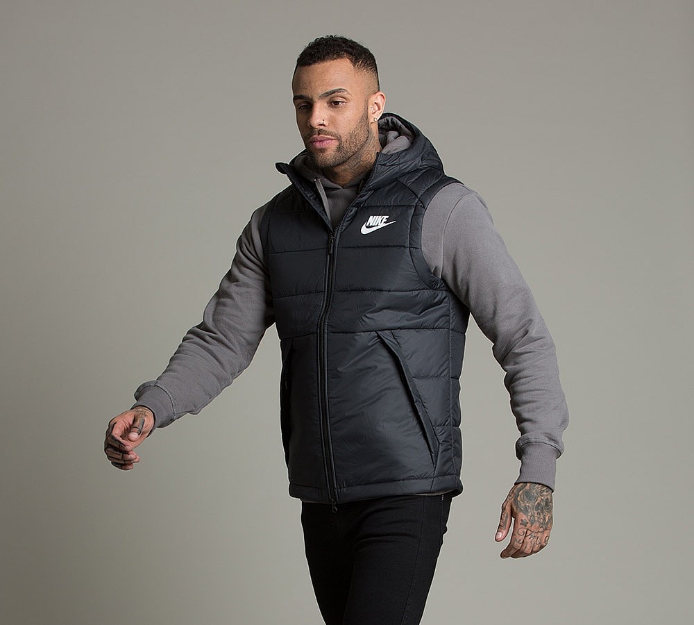 nike body warmer with hood