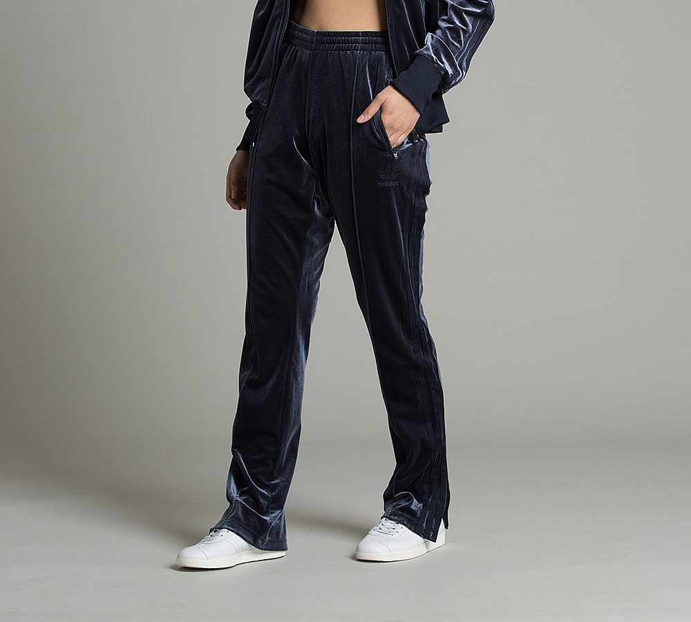 adidas Originals Womens Firebird Velour Track Pant | Navy | Footasylum