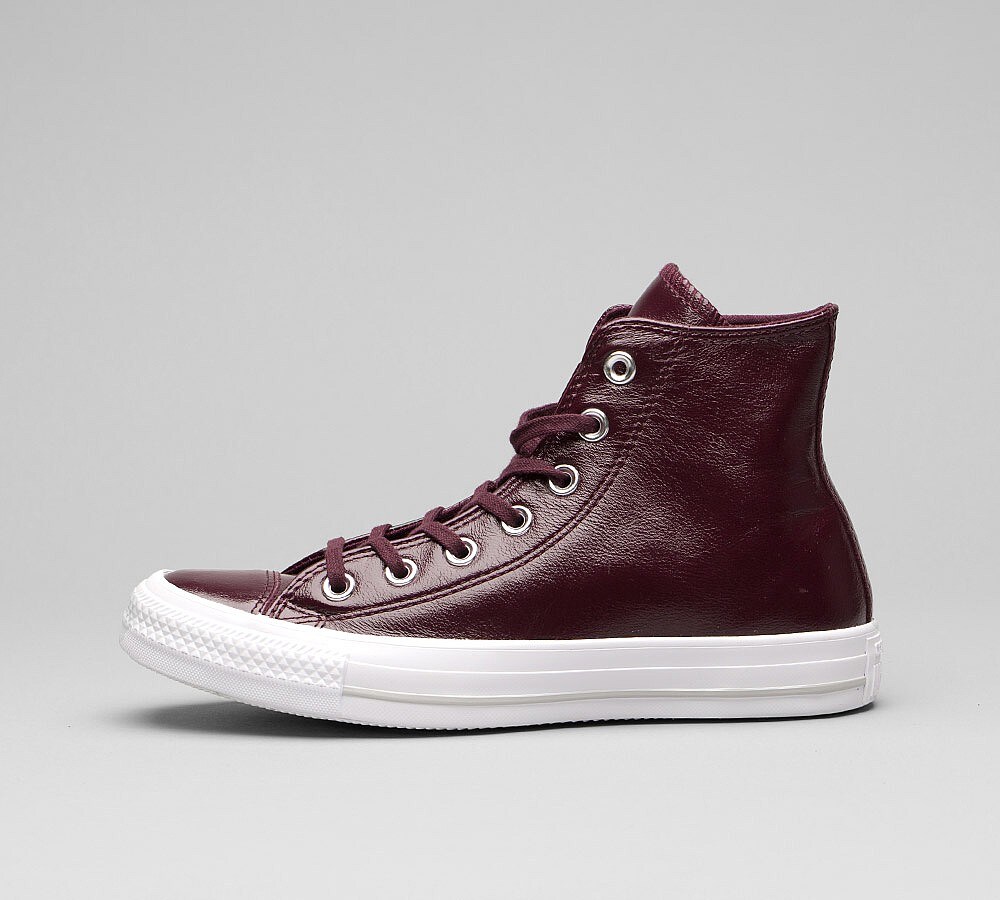 Converse Chuck Taylor All Star Hi Dark Sangria Womens Patent Leather Trainers Converse Chuck Taylor All Star Hi Dark Sangria Womens Patent Leather Trainers