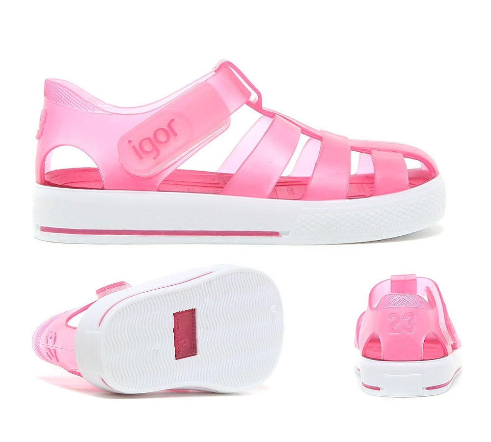 Igor Nursery Star Sandal | Fucsia/White 