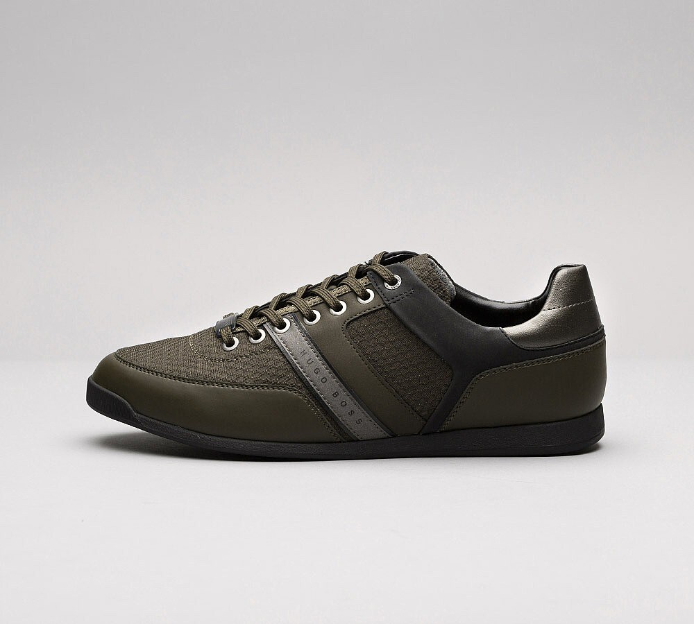 Hugo Boss Maze Low 3D Mesh Trainer Dark Green Footasylum