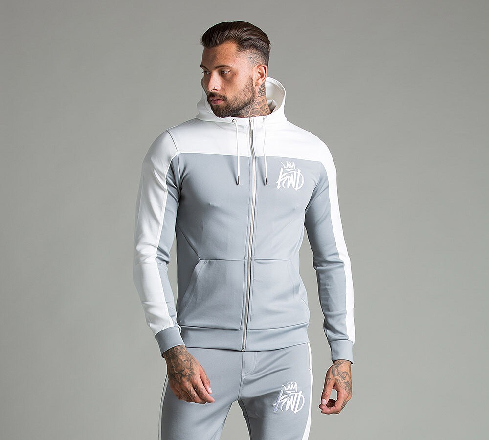 Kings Will Dream Merton Hooded Top Grey / Ecru Footasylum