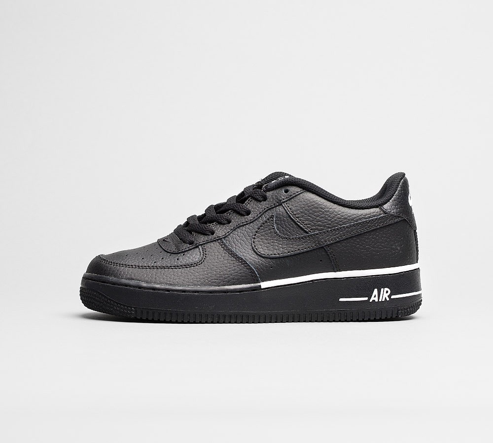 Nike Junior Air Force 1 GS Trainer | Black / Black / White | Footasylum