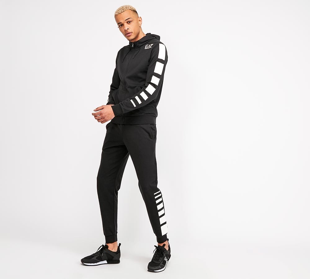ea7 7 lines fleece tracksuit