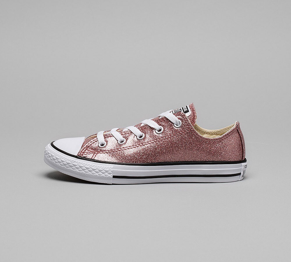 Converse Infant Chuck Taylor All Star Ox Glitter Trainer Rose Gold