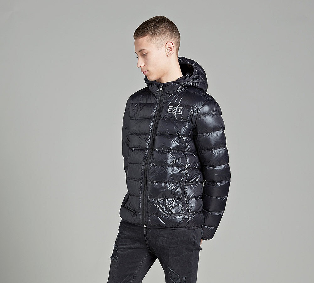 EA7 Junior Core ID Down Jacket | Black 