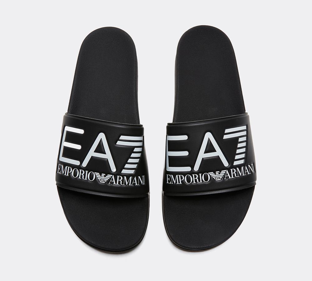EA7 Sea World Slide | Black / White | Footasylum