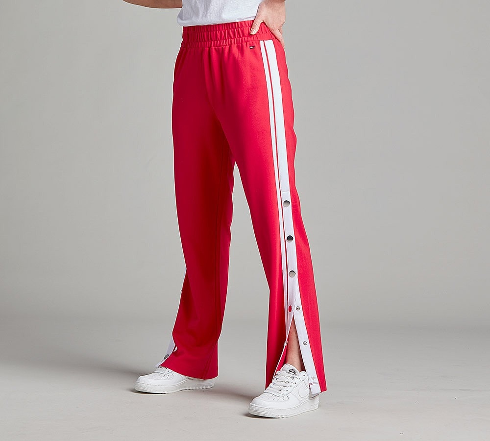 red track pants womens