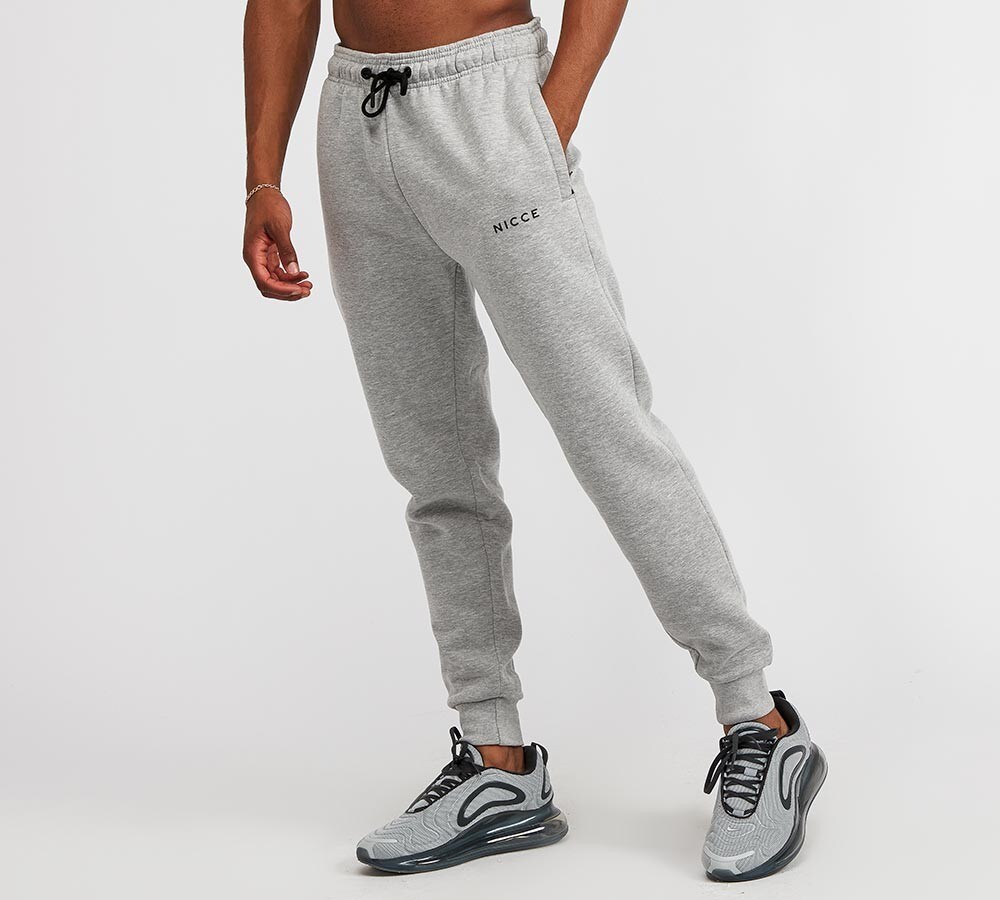 Nicce Logo Jog Pant Grey Marl Footasylum