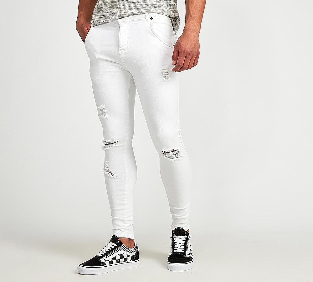 sik silk white jeans