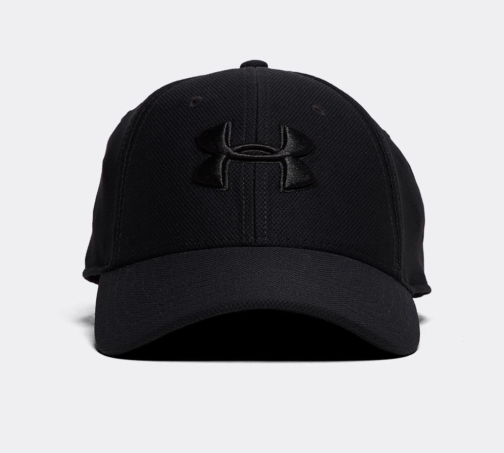 black on black under armour hat