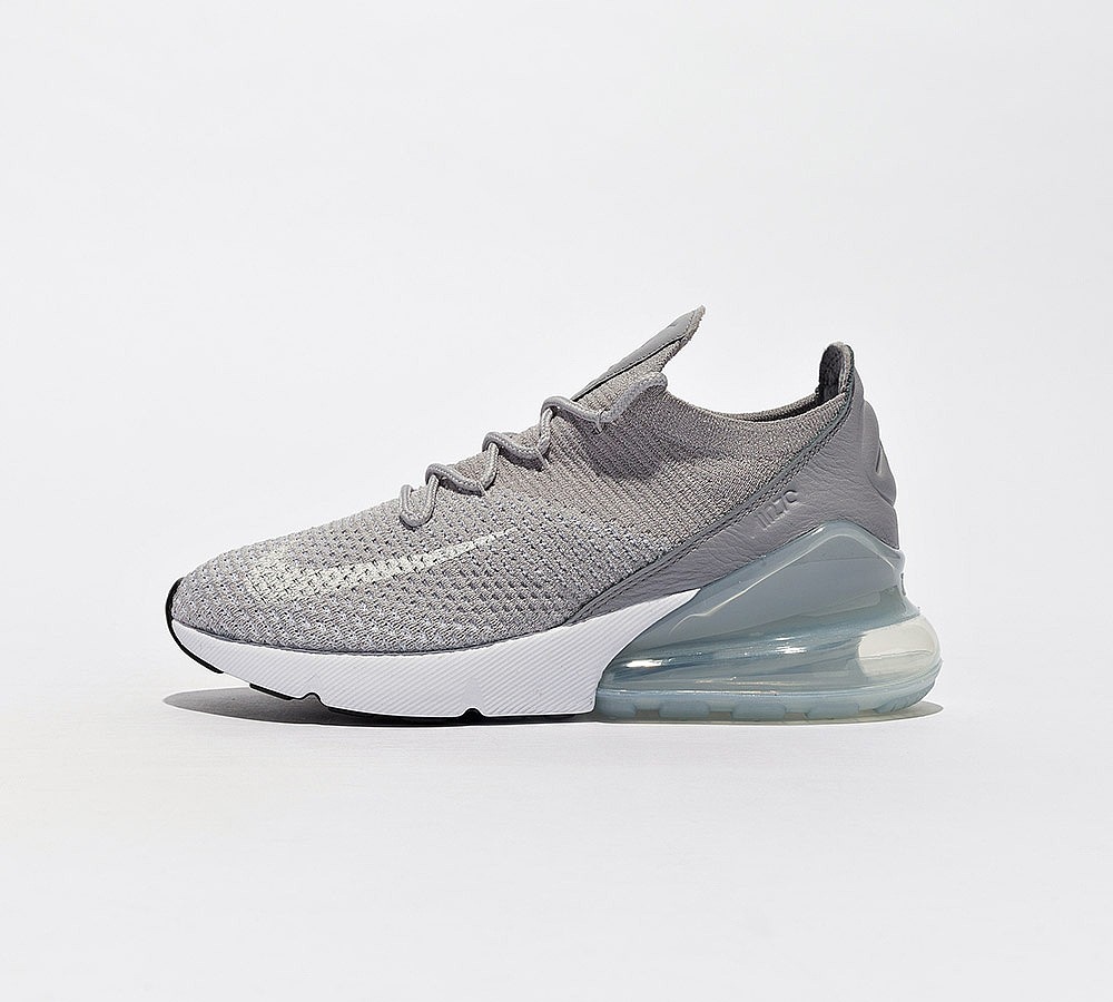 Nike Mujeres Air Max 270 Flyknit Trainer Atmósfera Gris Blanco Nike Mujeres Air Max 270 Flyknit Trainer Atmósfera Gris Flyknit Blanco 0b8176