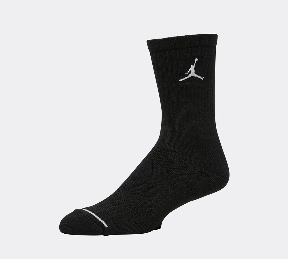 Jordan 3 Pack Crew Sock Black Footasylum