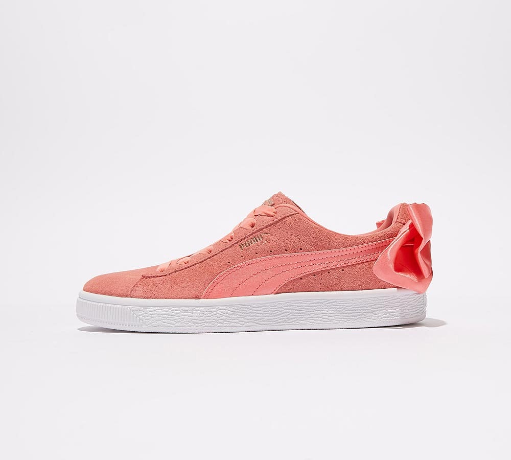puma suede bow pink