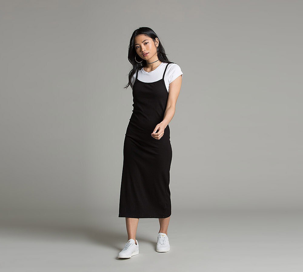 Brave Soul Womens Lyrd T Shirt Slip Dress Pack Of 2 Black Loading Zoom