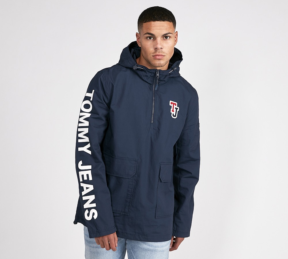 tommy jeans overhead hooded anorak jacket