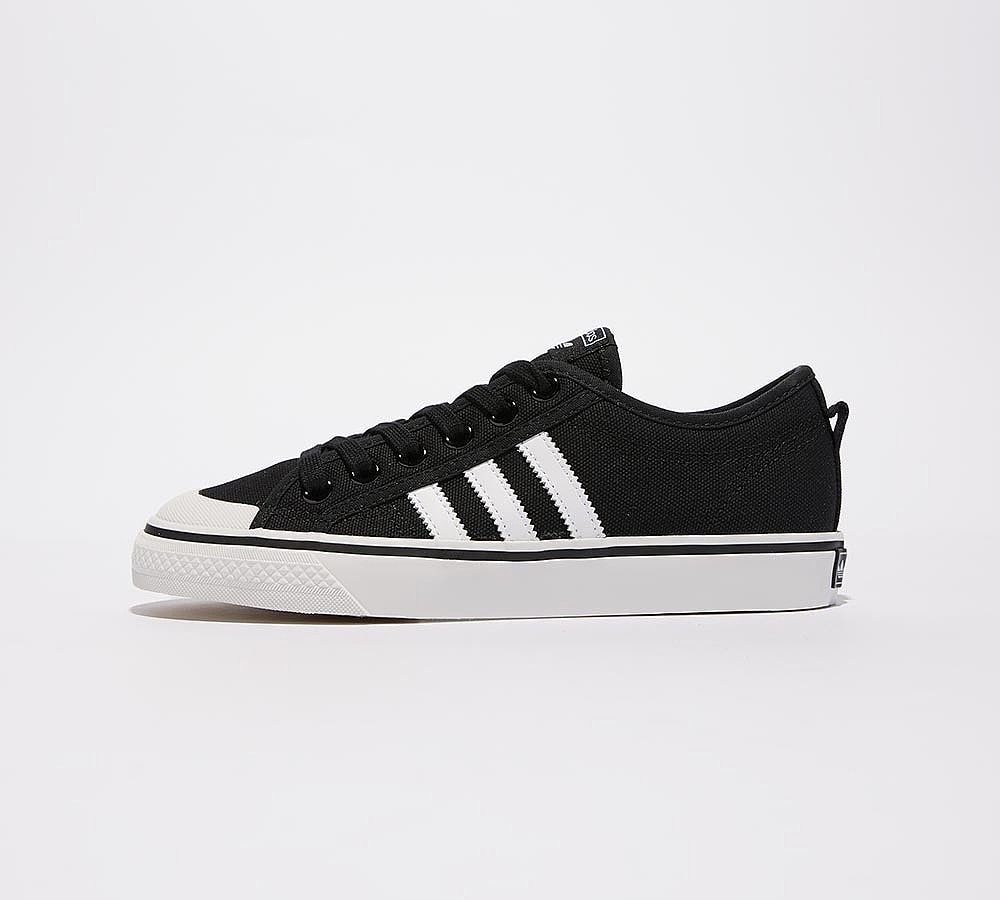 adidas Originals Womens Nizza Trainer Black White Footasylum