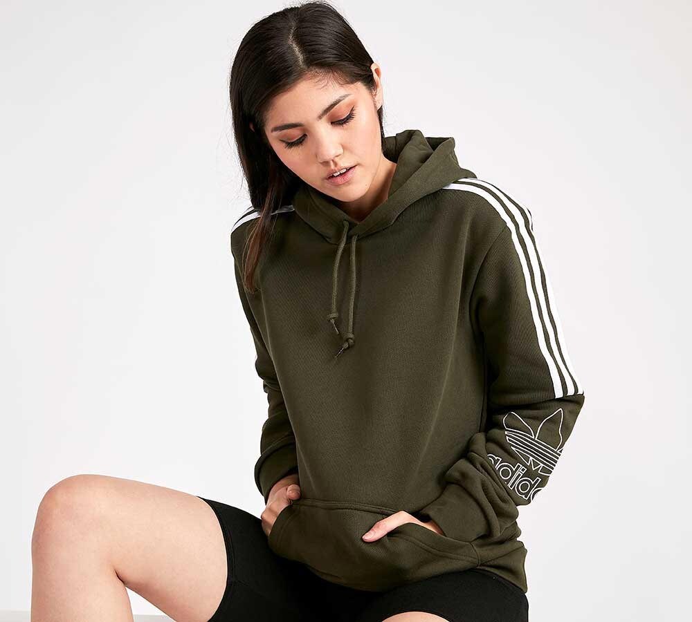 adidas outline hoodie green