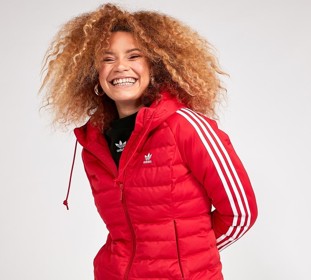 adidas originals slim jacket red