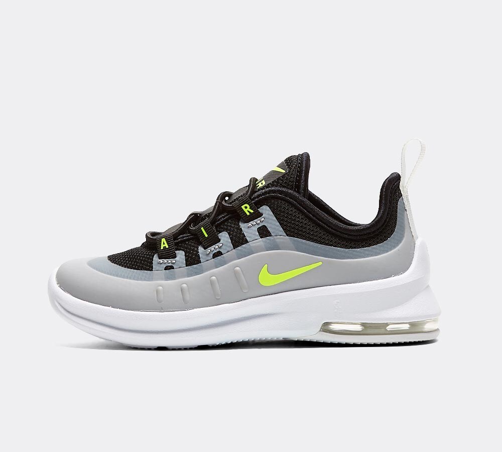 nike junior air max axis trainer black / volt / wolf grey