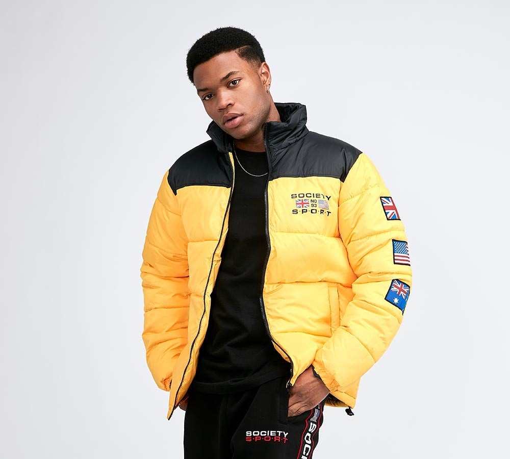 polo sport puffer jacket yellow