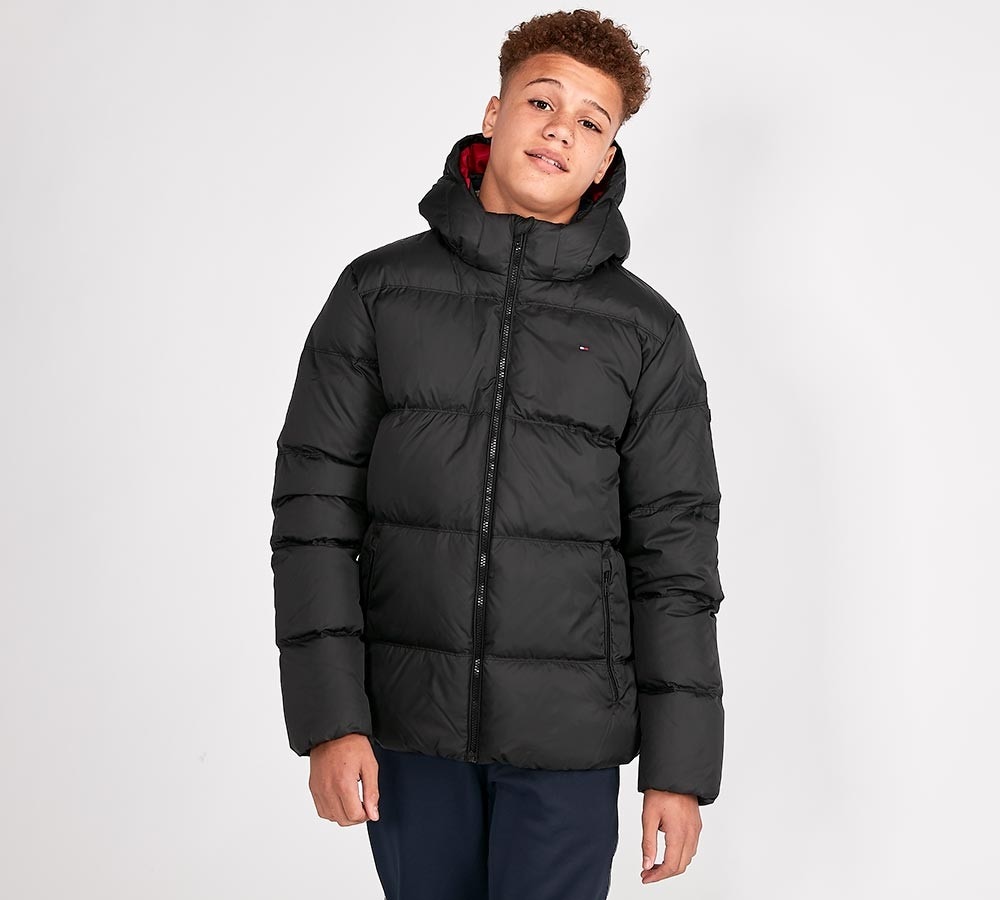 tommy jeans essential down jacket black