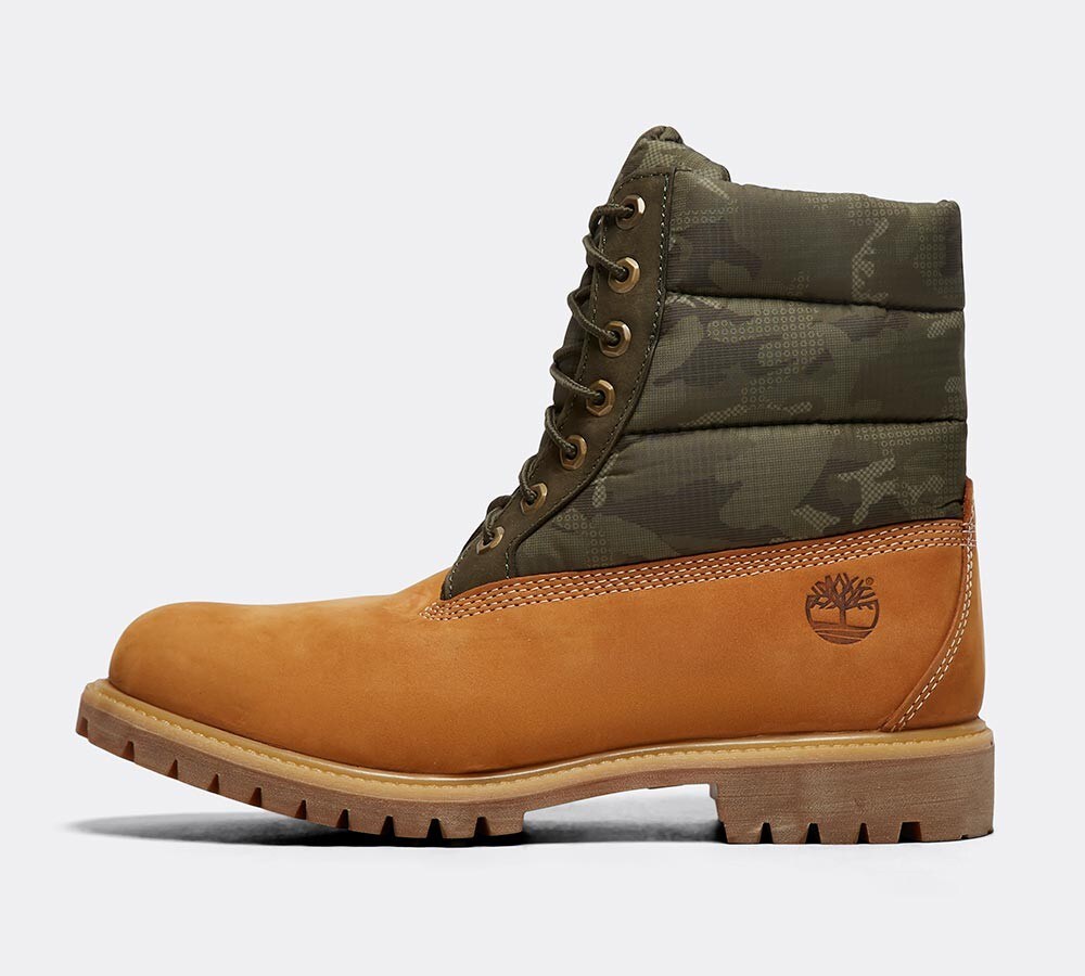 timberland tan premium puffer boots