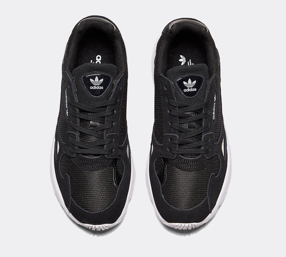 adidas Originals Womens Falcon Trainer Core Black Core Black White Footasylum