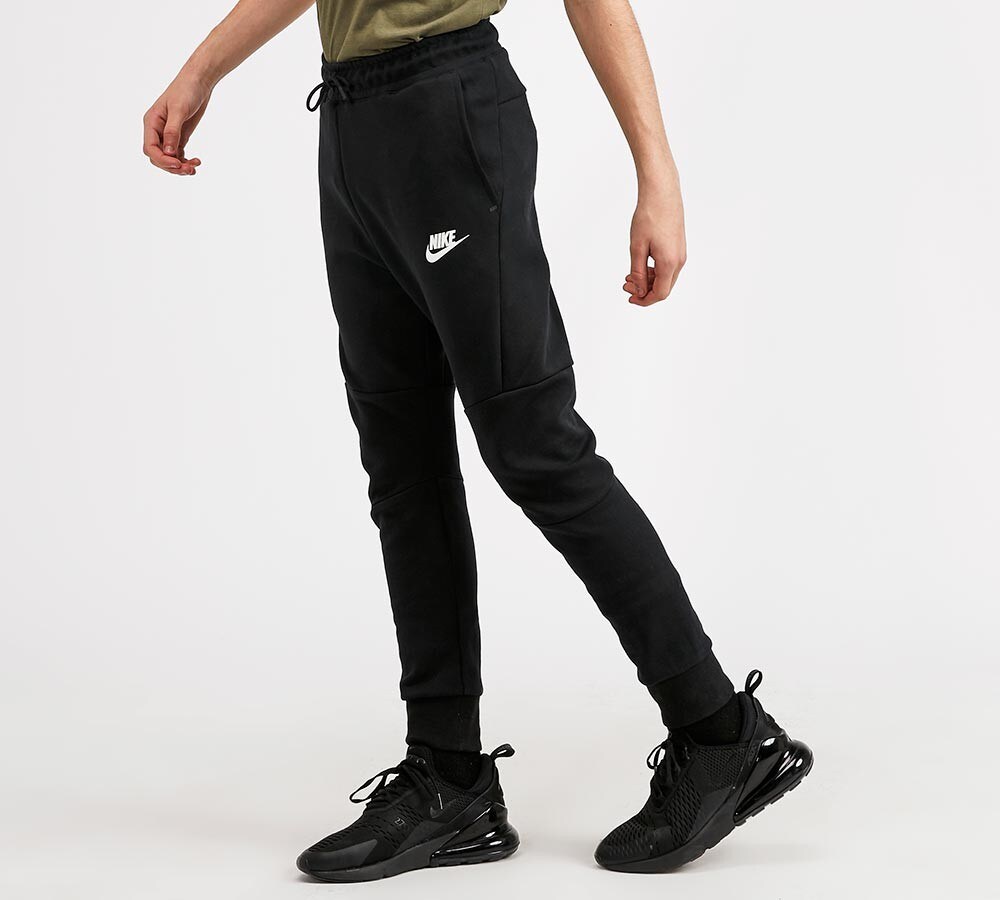 black tech fleece pants