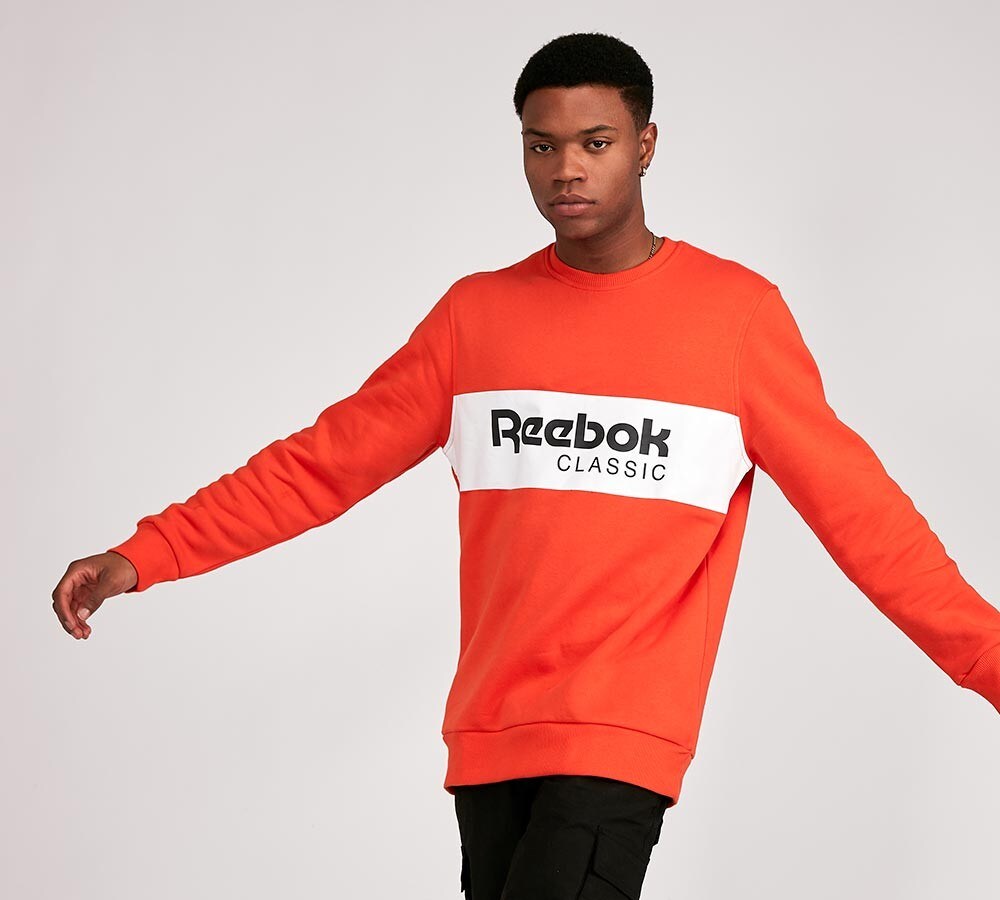 orange reebok sweatshirt