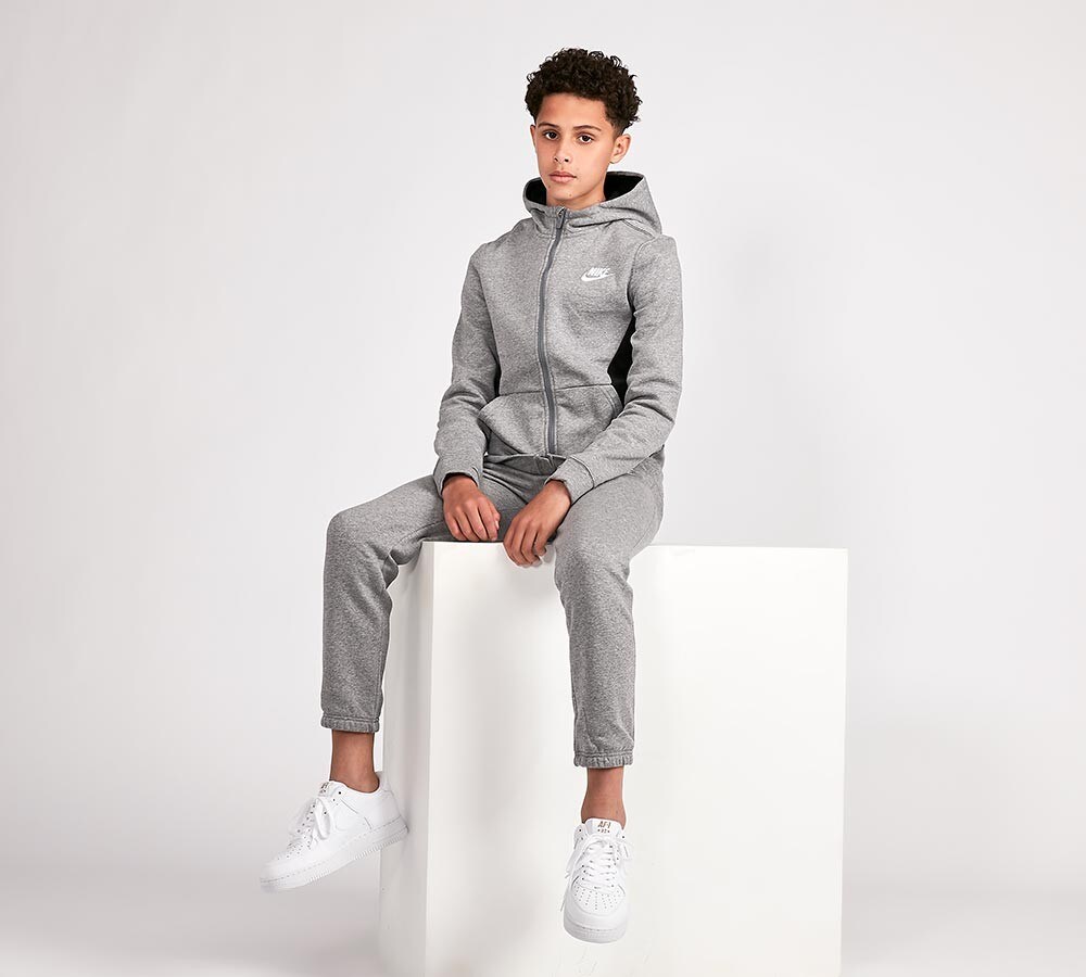 grey nike tracksuit junior