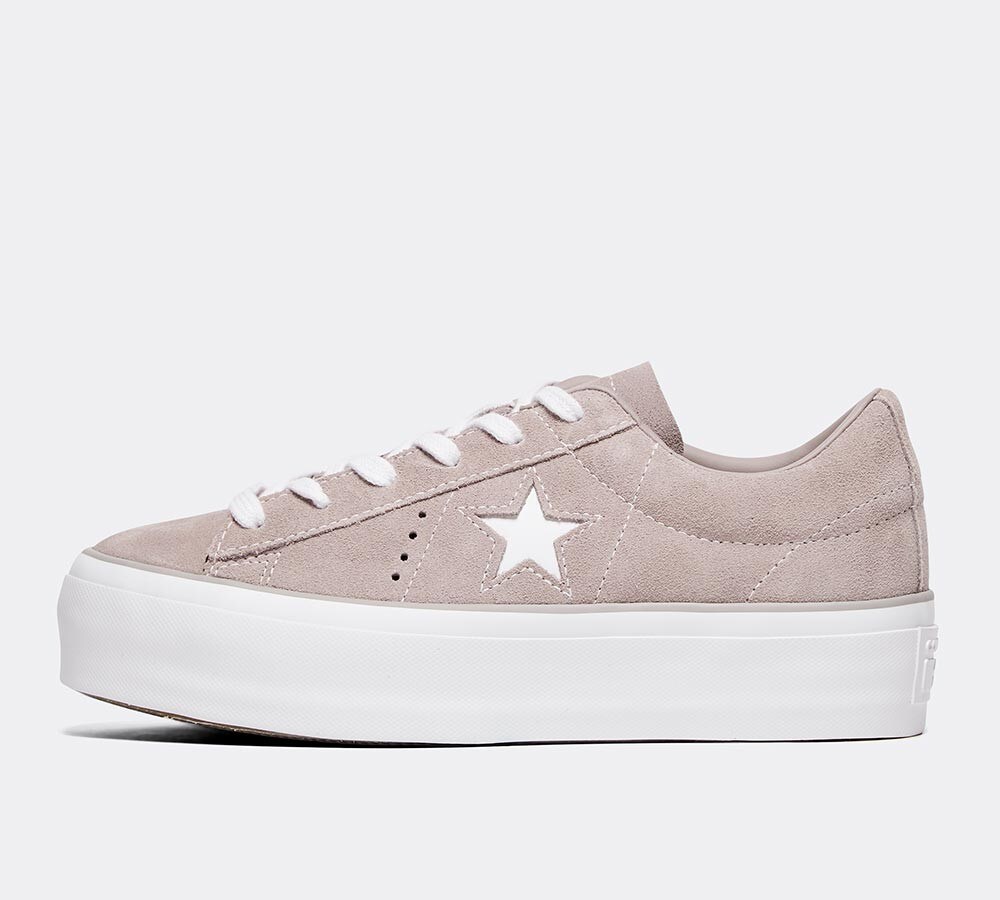 converse one star platform grey