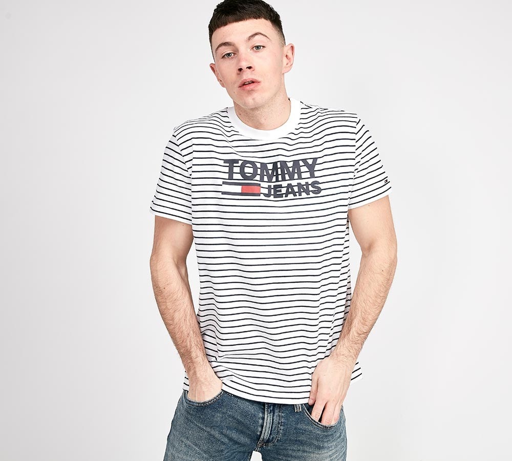 tommy jeans signature stripe tee