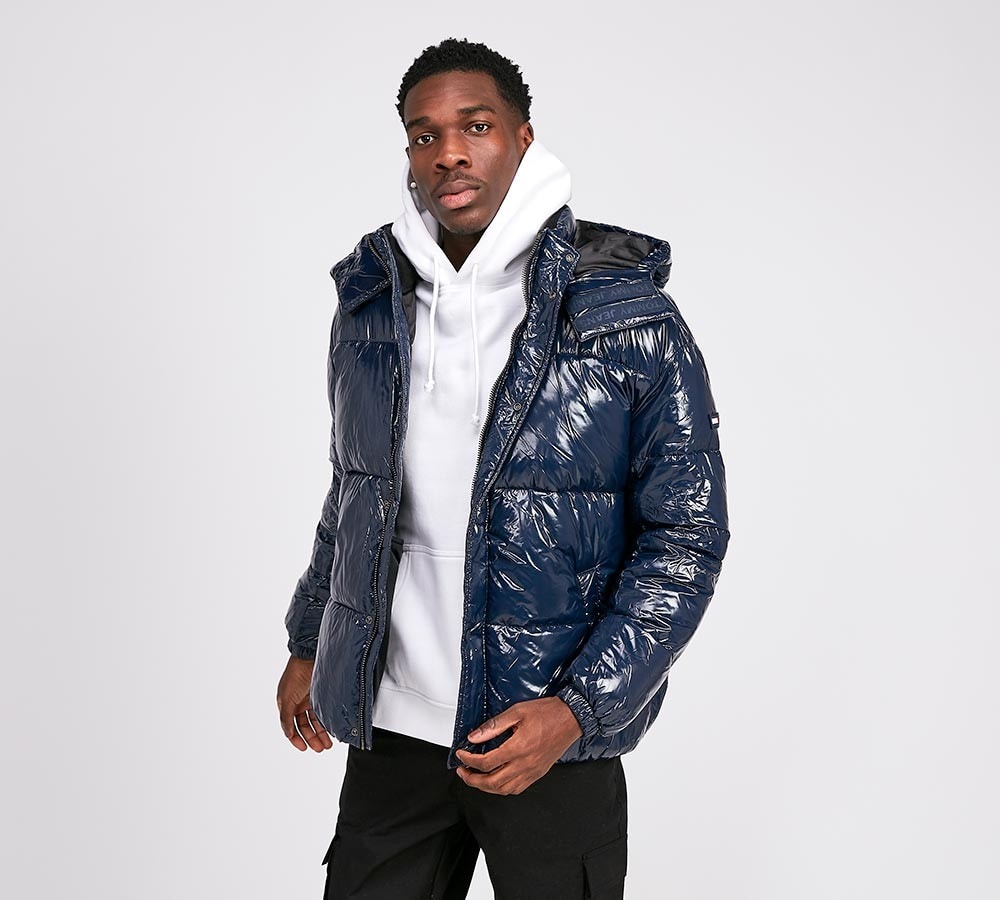 tommy jeans shiny puffer jacket