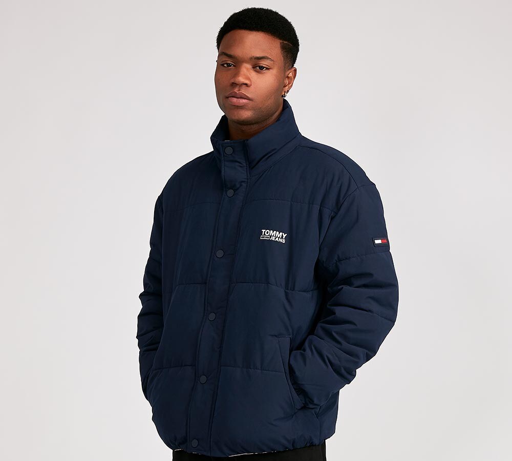 tommy jeans logo puffer jacket