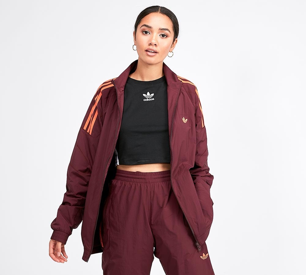 adidas tracksuit burgundy womens