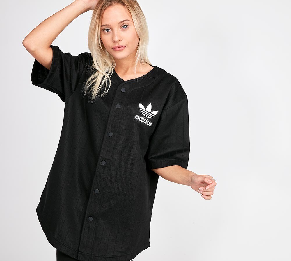 adidas baseball jersey black