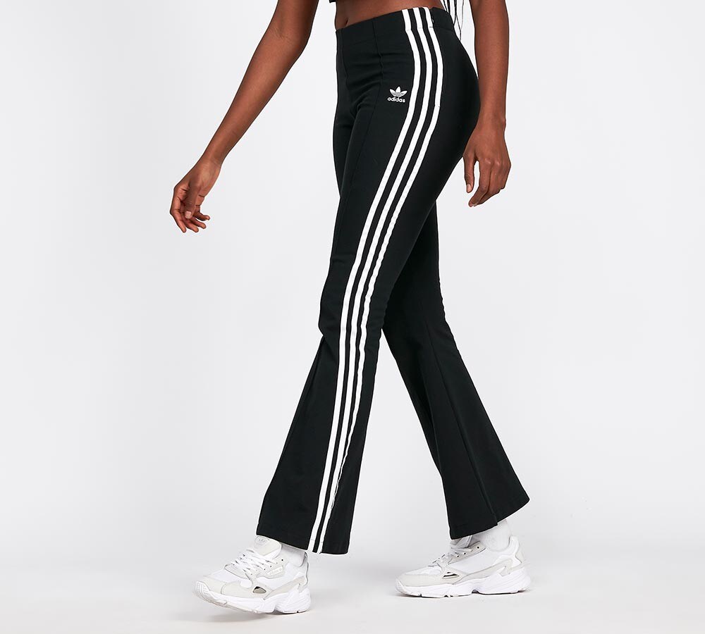 adidas flared track pants black