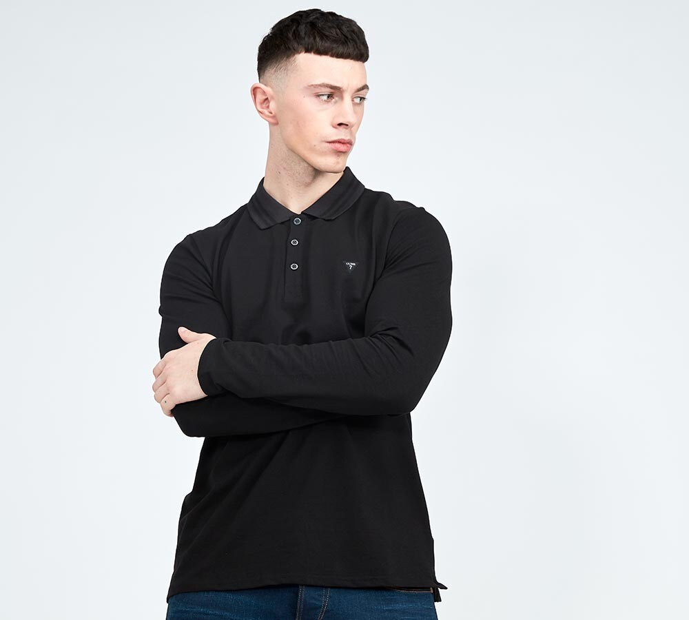 guess long sleeve polo shirt