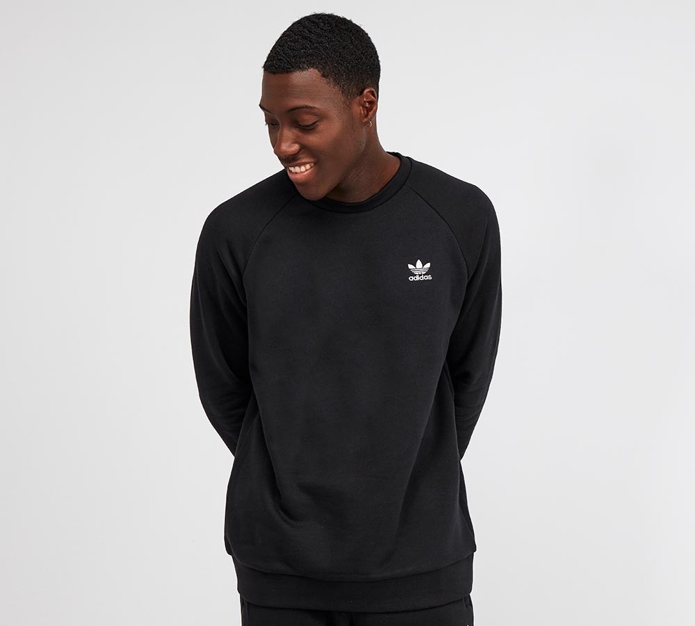 adidas originals logo crew neck sweatshirt black