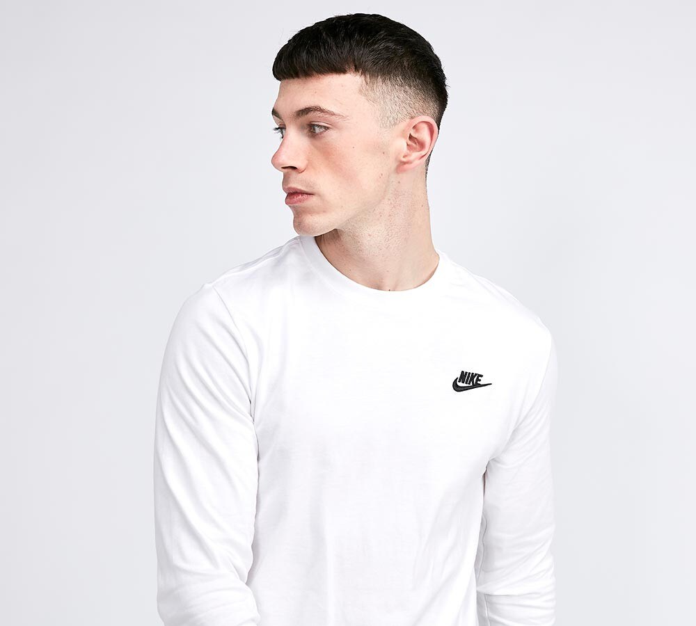 nike long sleeve white shirt