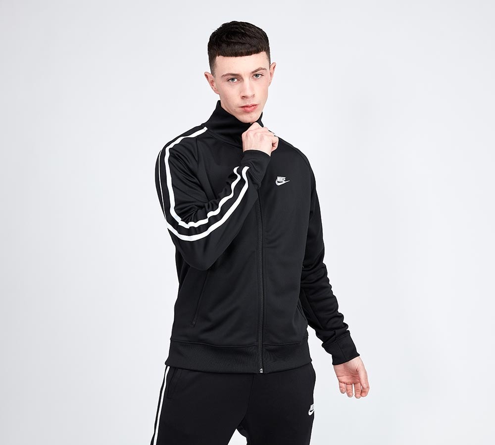 white nike tracksuit top