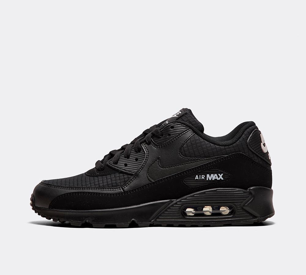 nike air max 90 black black white